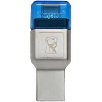 Kingston MobileLite Duo 3C - Lector para Tarjetas de Memoria (USB 3.1- TypeC- microSDHC-SDXC) Color Gris